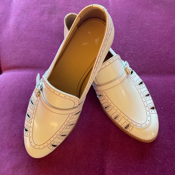 The Office Of Angela Scott Shoes - The Office of Angela Scott Cream Loafers